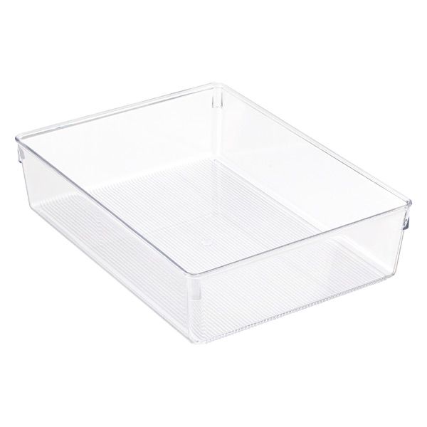 iDESIGN Linus Large Bin Clear | The Container Store