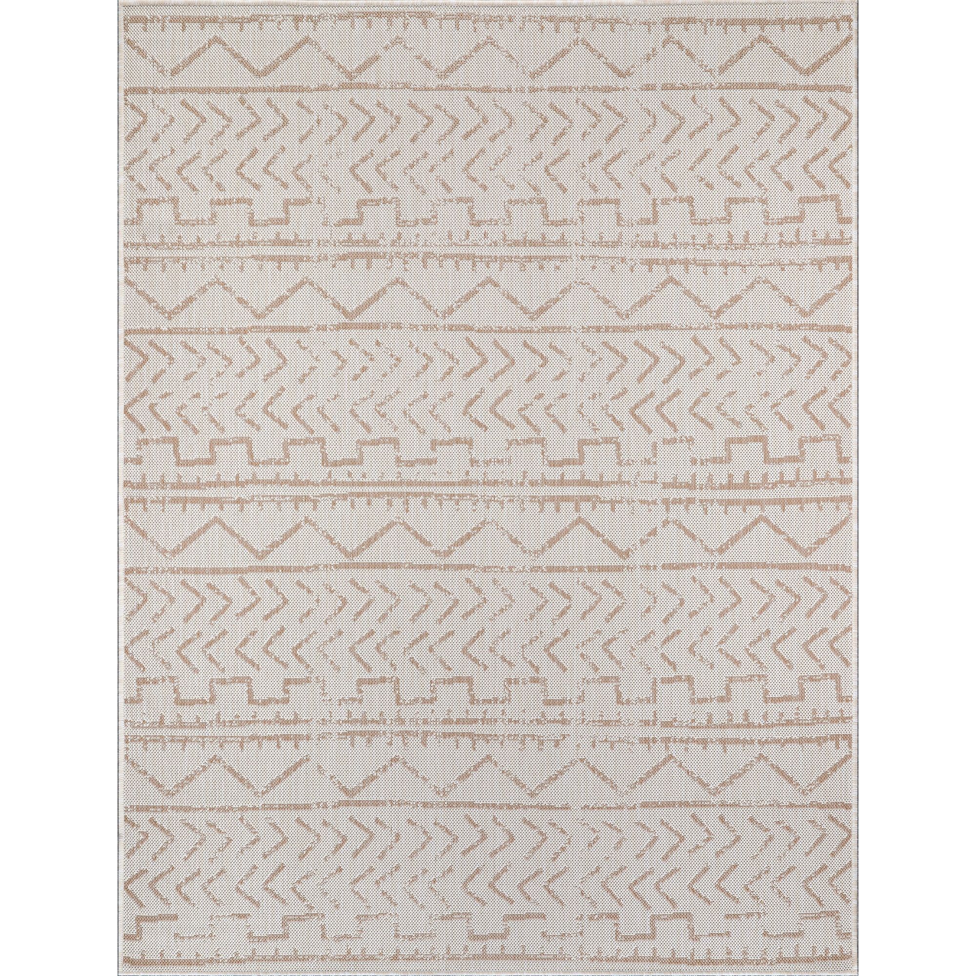 Beverly Rug Large Boho Area Rug 8' x 10' Outdoor Living Room Kitchen Beige and White | Walmart (US)