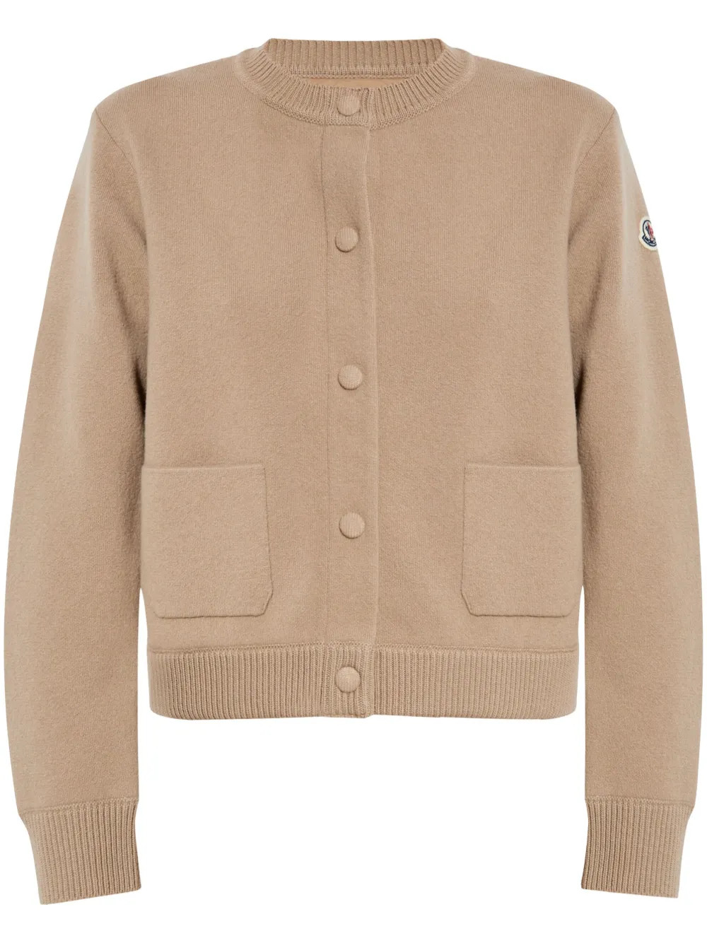 Moncler Padded Wool Cardigan  | Neutrals | FARFETCH BR | Farfetch (BR)