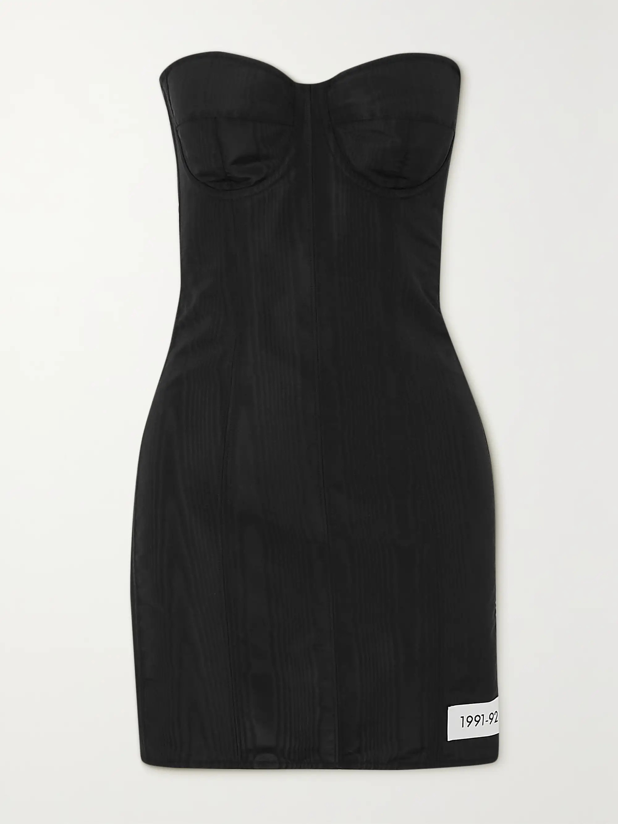 Strapless stretch silk-blend twill mini dress | NET-A-PORTER (UK & EU)