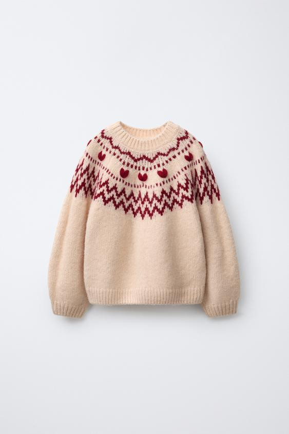 HEART JACQUARD KNIT JUMPER | Zara US