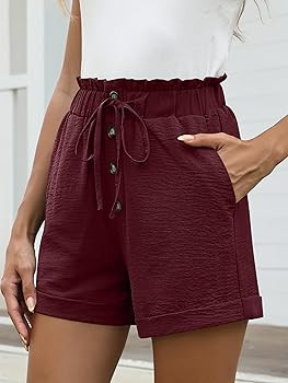 ANRABESS Womens Shorts Casual Summer High Waisted Elastic Drawstring Comfy Lounge Wide Leg Short ... | Amazon (US)