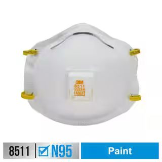 3M 8511 N95 Paint Disposable Respirator with Cool Flow Valve (2-Pack) 8511PA1-2A - The Home Depot | The Home Depot