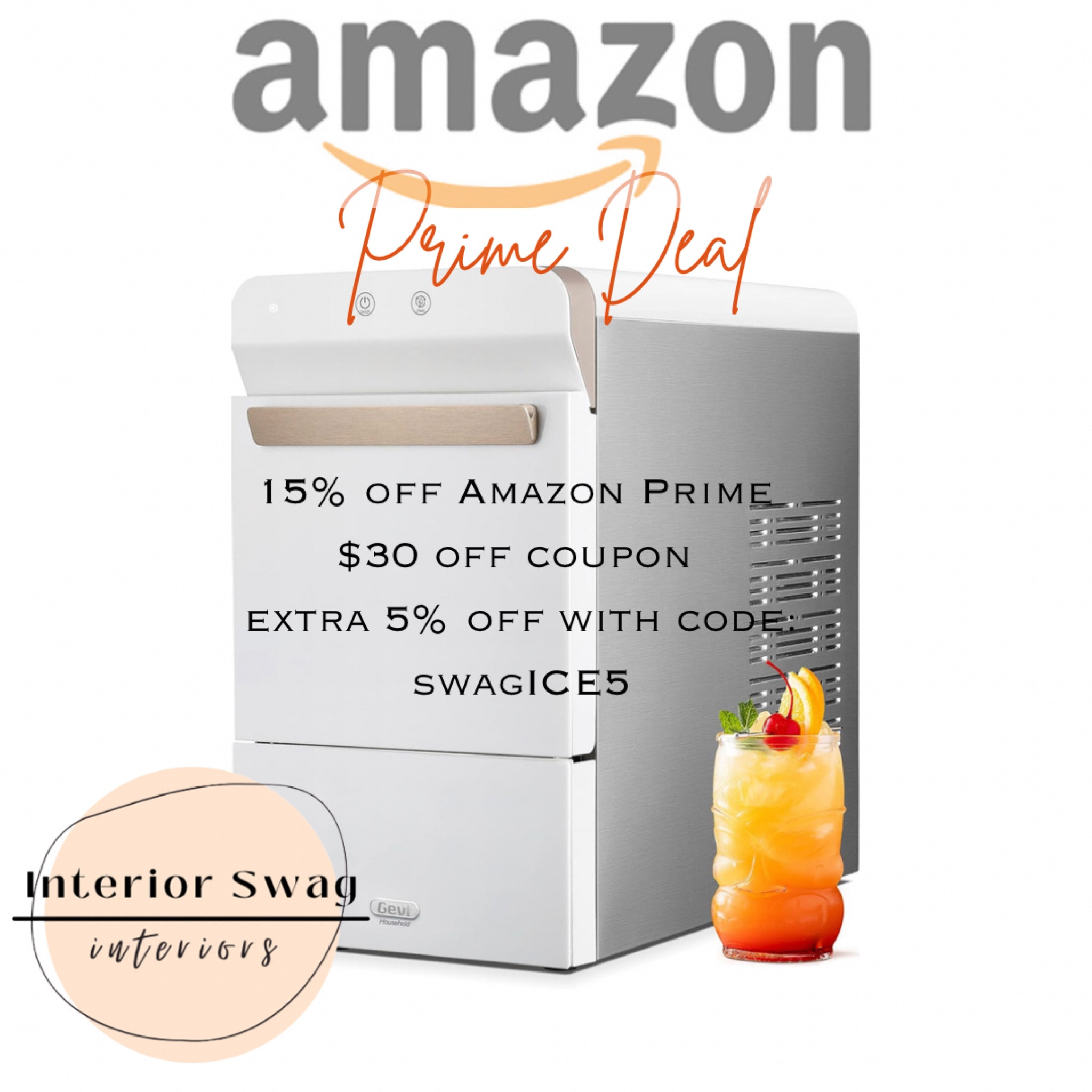 Nugget ice maker on sale for Amazon prime day! Use code swagICE5 for extra 5% off. Also $30 off coupon! Great gift idea for Christmas 
Kitchen appliance, kitchen decor, fall coffee bar 

#LTKxPrime #LTKhome #LTKHolidaySale