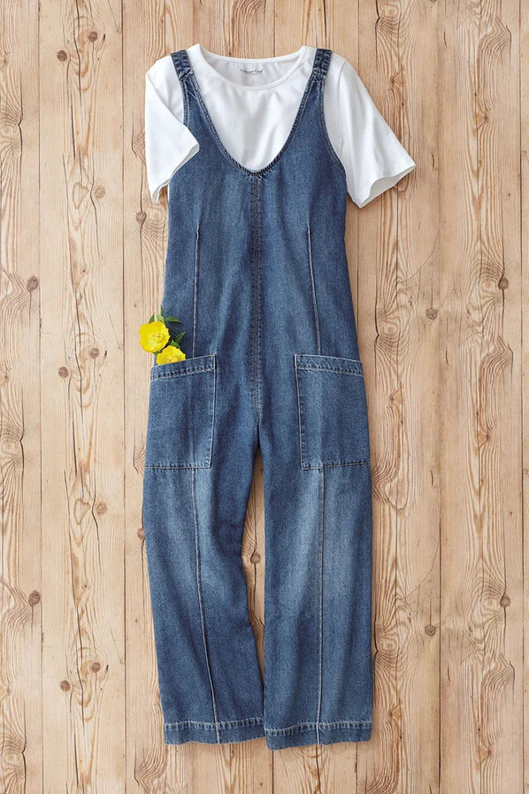 Easy Denim Jumpsuit | Coldwater Creek