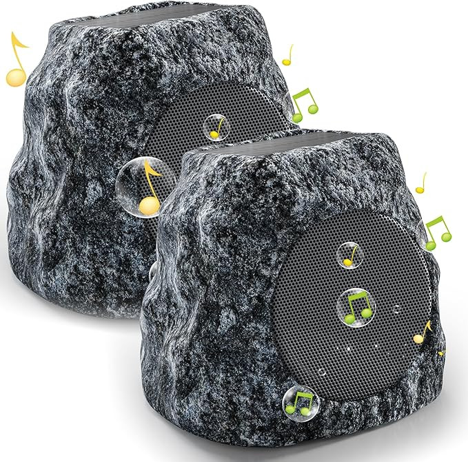 Outdoor Rock Speaker 60W Deep Bass Multi-Sync up to 100 Speakers Auto-Pairing, IPX7 Waterproof So... | Amazon (US)
