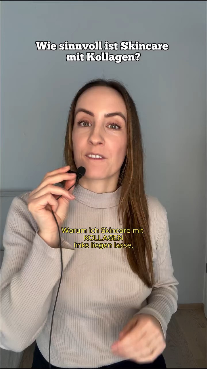 SKINCARE MIT KOLLAGEN 
…
Weshalb ich keine Skincare mit Kollagen nutze und was die Alternativen sind:

1️⃣ Kollagen ist ein sehr großes und sperriges Protein, d. h. es kann nicht in die Haut gelangen und dort einen potenziell vorliegenden  Kollagenmangel ausgleichen. Stattdessen legt es sich lediglich als eine Art film auf die Haut. Das kann zwar durchaus vorteilhaft sein, da es die Haut schützt, aber das ist eben nur ein temporärer Effekt. 

2️⃣ Kollagen kann zwar durchaus Soforteffekte liefern - pralle und geglättete Haut durch die stattfindende Feuchtigkeitsbindung - jedoch ist der Effekt dahin, sobald das Produkt abgewaschen wird.

3️⃣ Kollagen ist in der Regel tierischen Ursprungs - als Vegetarierin bin ich daher raus.
…
Meine Alternativen für mehr bzw. stabileres Kollagen in der Haut: Retinol 
Vitamin C
Alpha Hydroxsäuren wie Glycol-, Milch- oder Mandelsäure
…
Willst du auch deine Kollagenproduktion unterstützen bzw. vorhandenes Kollagen schützen, bist aber nicht ganz sicher wie? Dann schreib es mir gern in die Kommentare - got you covered 🤝✨