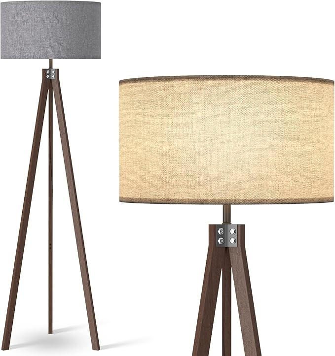 LEPOWER Wood Tripod Floor Lamp, Mid Century Standing Lamp, Modern Design Reading Floor Lamp for L... | Amazon (US)