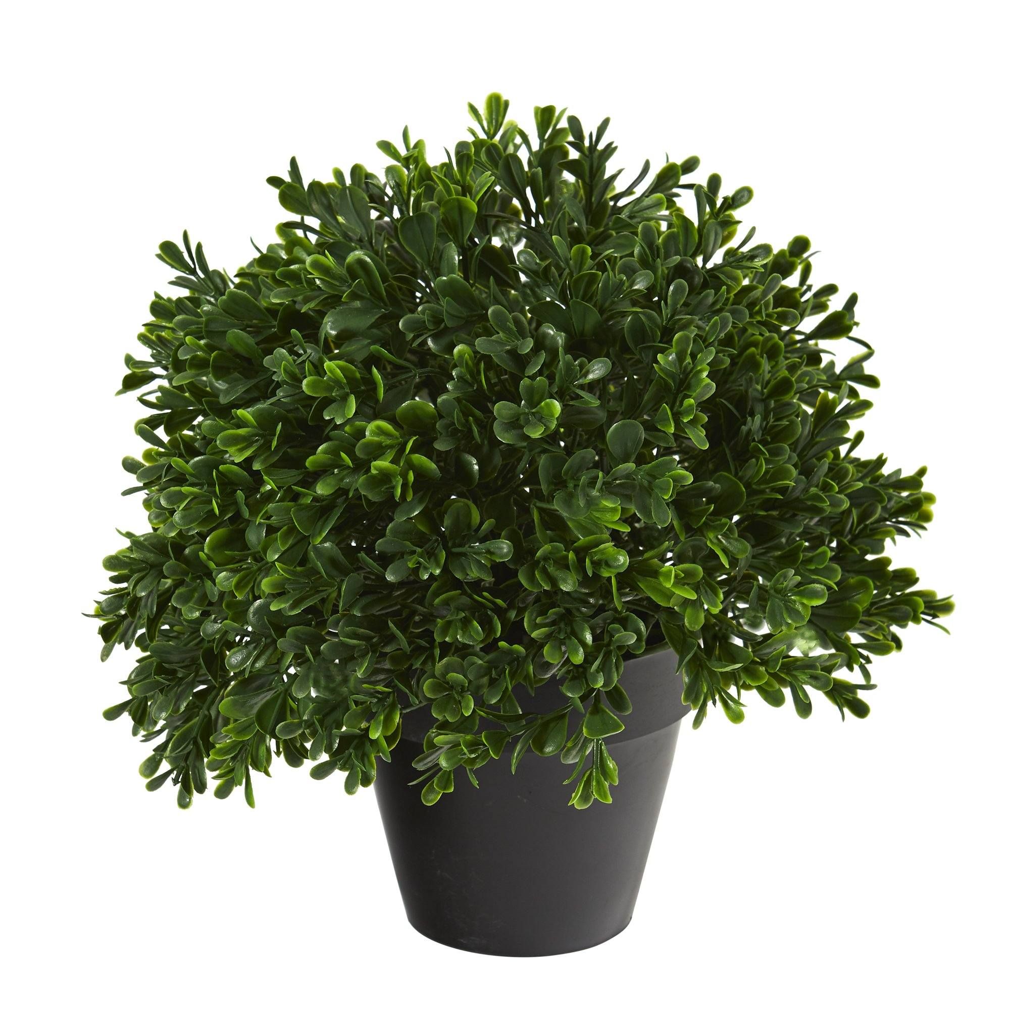 10” Boxwood Topiary Artificial Plant UV Resistant (Indoor/Outdoor) | Nearly Natural | Nearly Natural