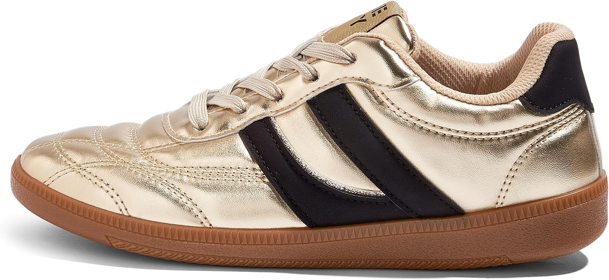 Women's Retro Fashion Sneakers Vintage Leather & Gum Sole Shoes Non-Slip Cushion for Casual, Stre... | Amazon (US)