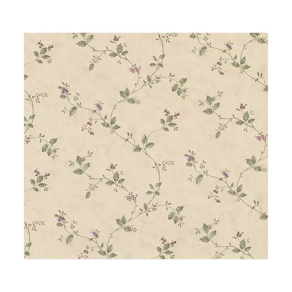 Ree Beige Mini Floral Trail Wallpaper - 20.5 x 396 x 0.025 | Bed Bath & Beyond