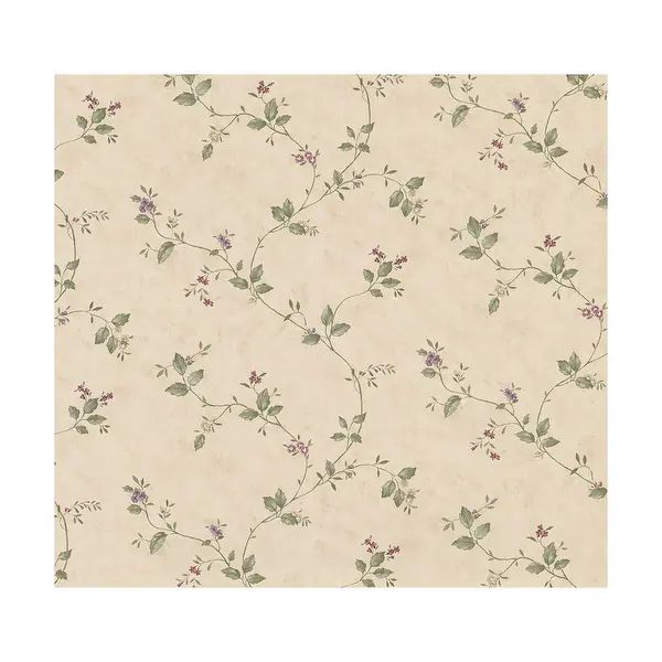 Ree Beige Mini Floral Trail Wallpaper - 20.5 x 396 x 0.025 | Bed Bath & Beyond