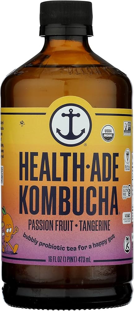 Health Ade, Kombucha Passion Tangerine Organic, 16 Fl Oz | Amazon (US)