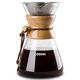 COSORI Pour Over Coffee Maker, 8 Cup Glass Coffee Pot&Coffee Brewer with Stainless Steel Filter, Hig | Amazon (US)