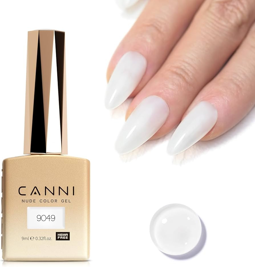 CANNI Milky White Gel Nail Polish, 1 Pcs Milky White Gel Polish Translucent Jelly Neutral Color S... | Amazon (US)
