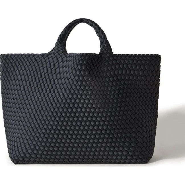 NAGHEDI | Women's St. Barths Large Handwoven Tote, Onyx - OS (Black, One Size) | Maisonette | Maisonette