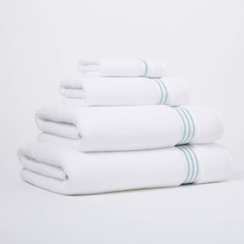 Spa Bath Towel Aqua Stripe - Threshold Signature™ | Target