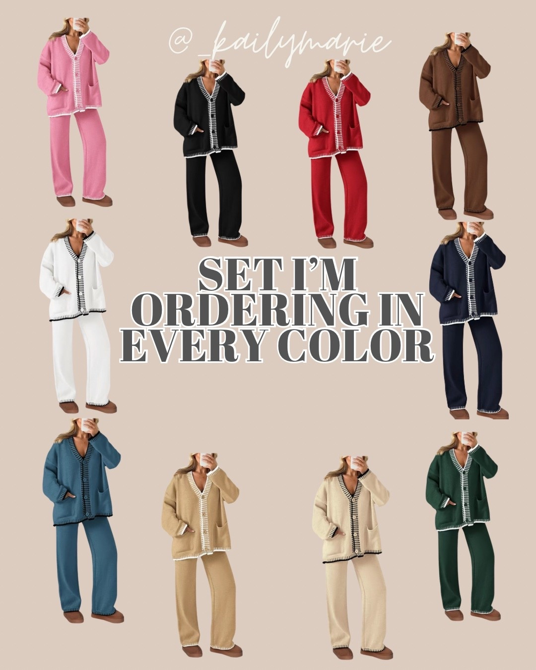 Matching set I am ordering in every color! 😍 

#LTKSeasonal #LTKMidsize #LTKFallSale