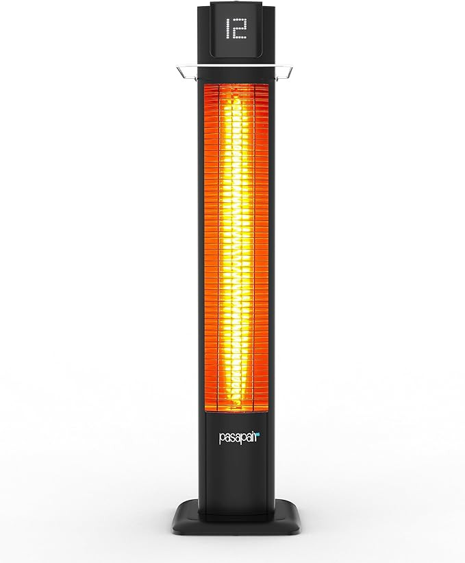Pasapair 42" Outdoor Patio Heater - 1500W Infrared Tower Heater with Remote 12 Heat Levels and 9H... | Amazon (US)