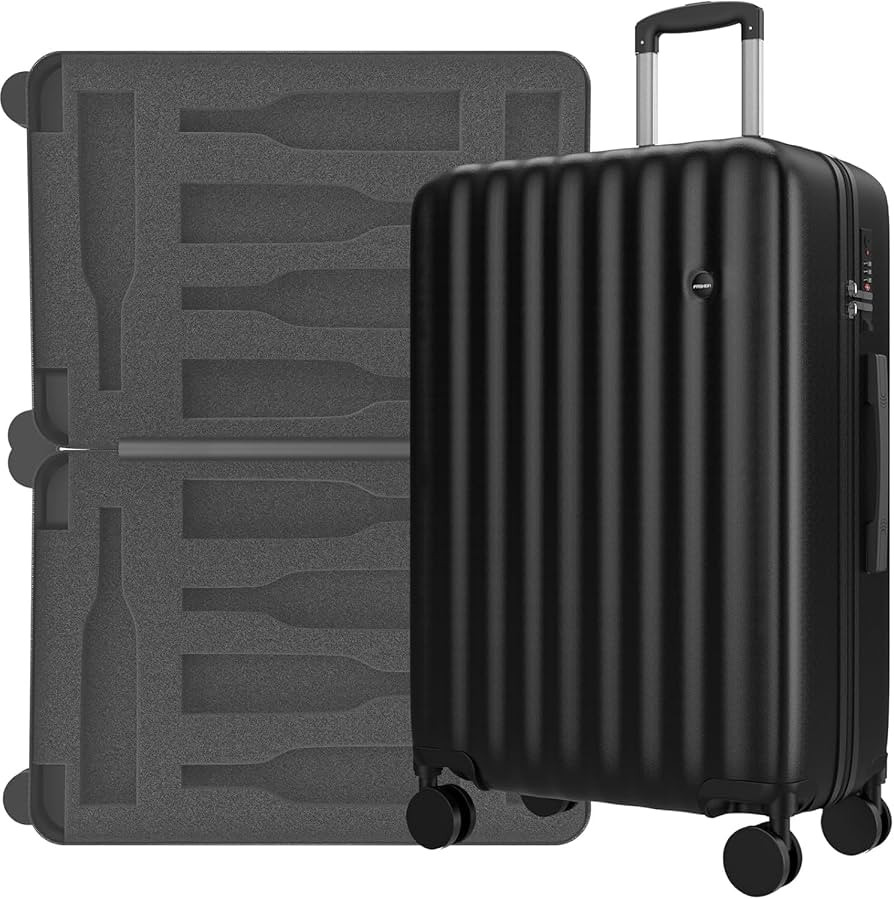 【Upgraded And Thickened】Wine Suitcase,Thickened 10mm Detachable Pearl Cotton Insert,Holds 12 ... | Amazon (US)