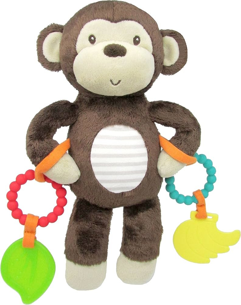 Carter's Plush Monkey Stuffed Animal with Teether Rings, 11" | Amazon (US)