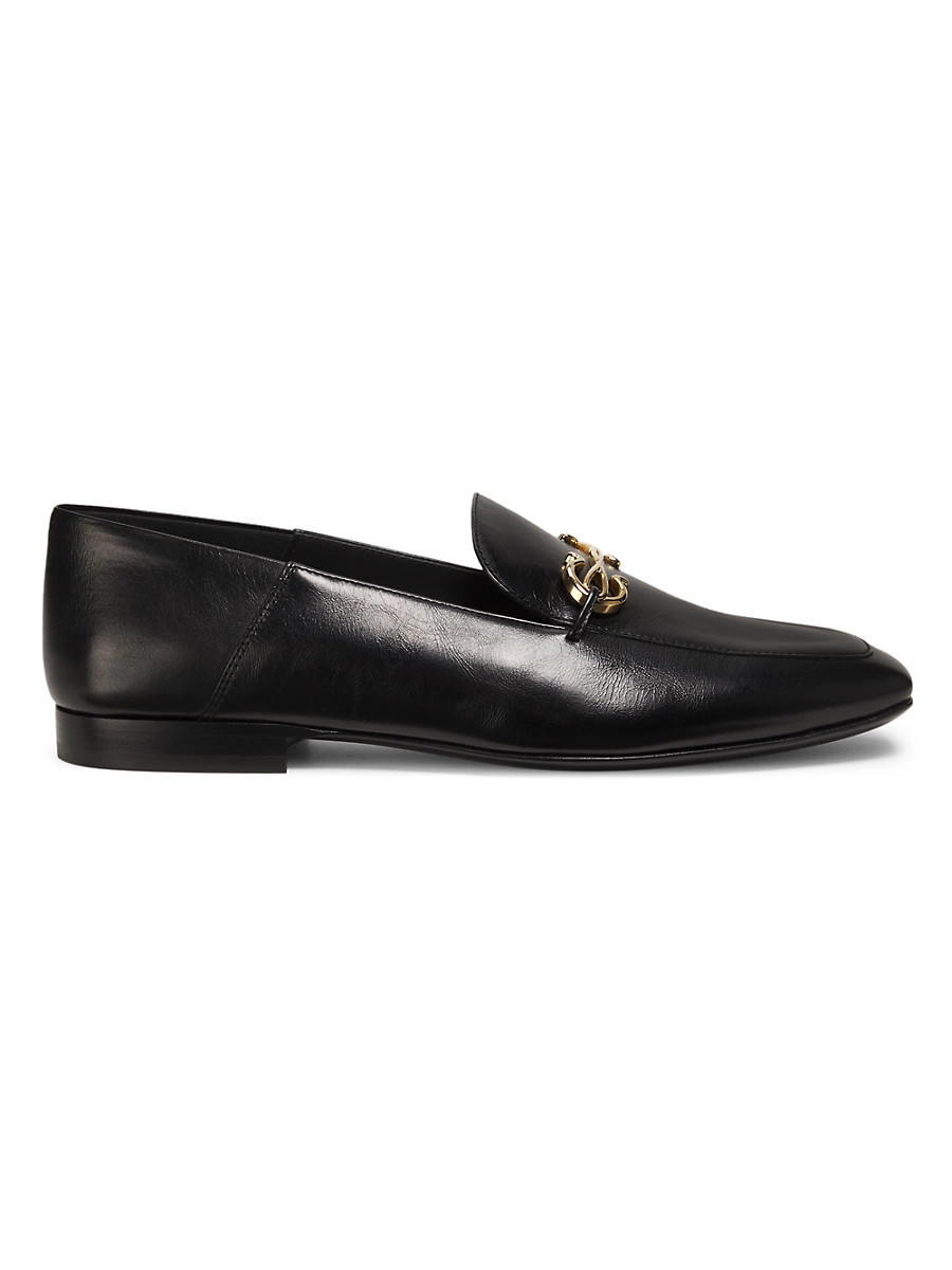 Women's Louis Leather Loafers - Nero - Size 11 | Saks Fifth Avenue