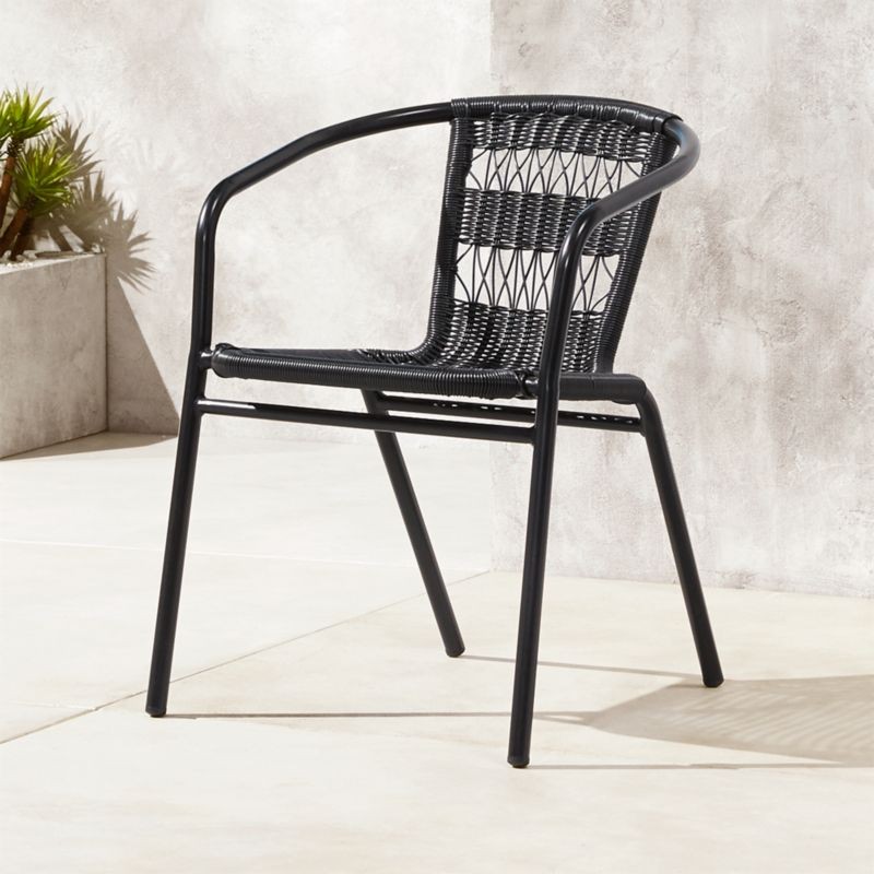 Rex Black Resin Outdoor Patio Chair + Reviews | CB2 | CB2
