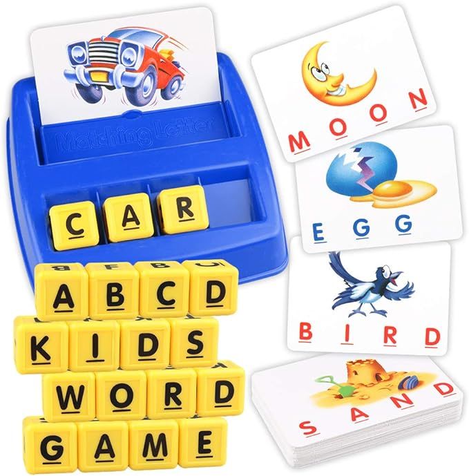 Upgraded Matching Letter Spelling Game Preschool Learning Toys for Kids Toddler Age 4 3 5 and up | Amazon (US)