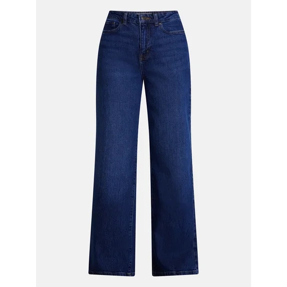 Scenario Women's Wide Leg Jeans, Sizes 0-20 | Walmart (US)