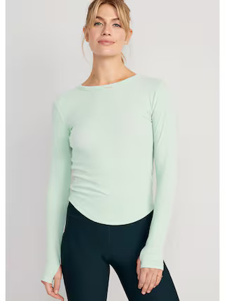 UltraLite Fitted Rib-Knit Top for Women | Old Navy (US)