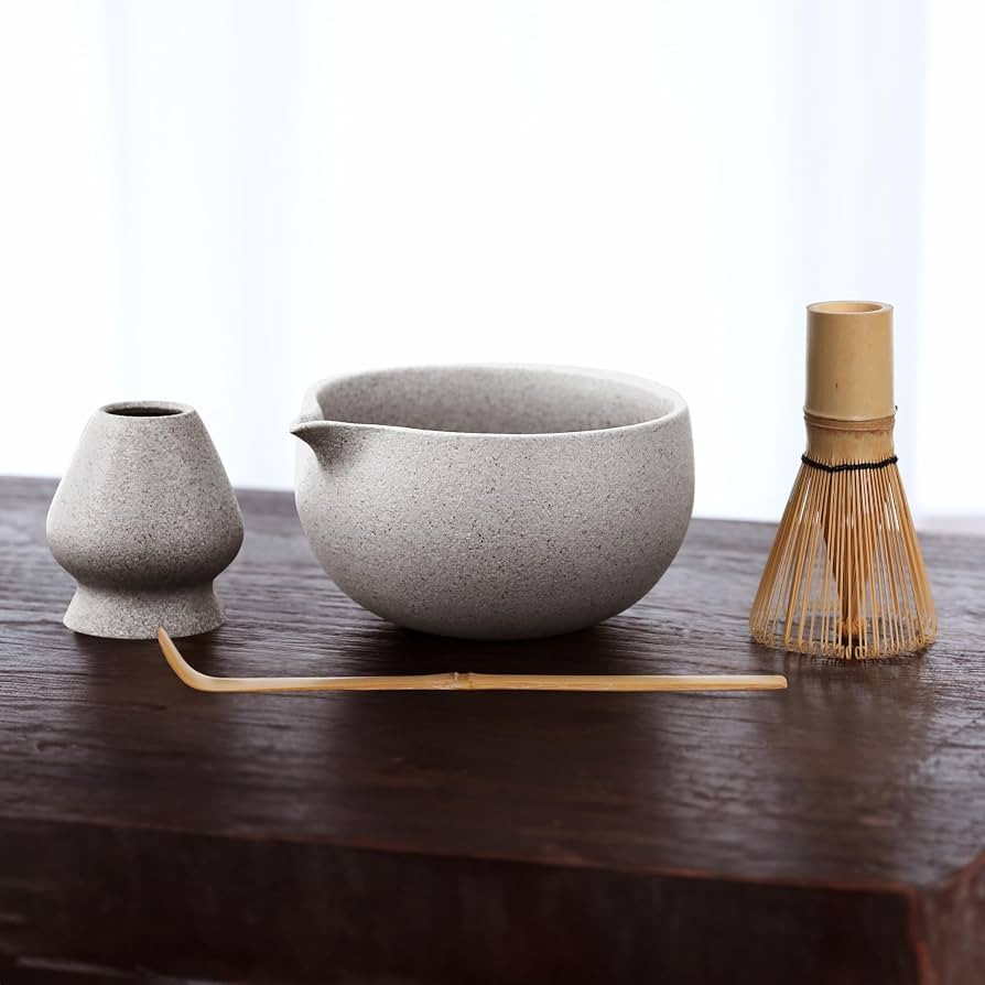 Ivory Mist Matcha Whisk Set with Pouring Spout – Japanese Matcha Kit with Handcrafted Ceramic B... | Amazon (US)