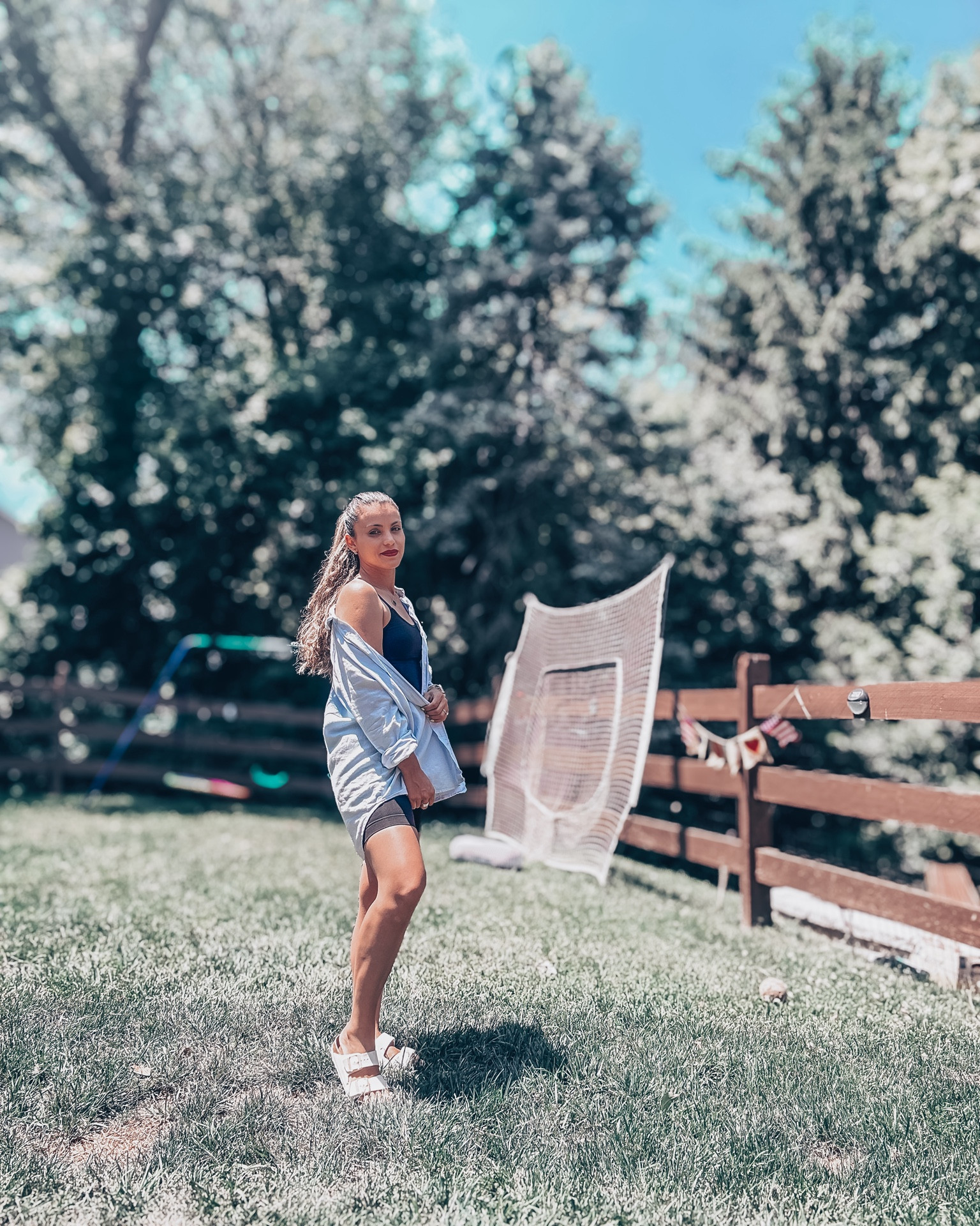 Body suit, oversized button down and Birkenstock type of gal 💁🏻‍♀️

#LTKSeasonal #LTKActive #LTKstyletip