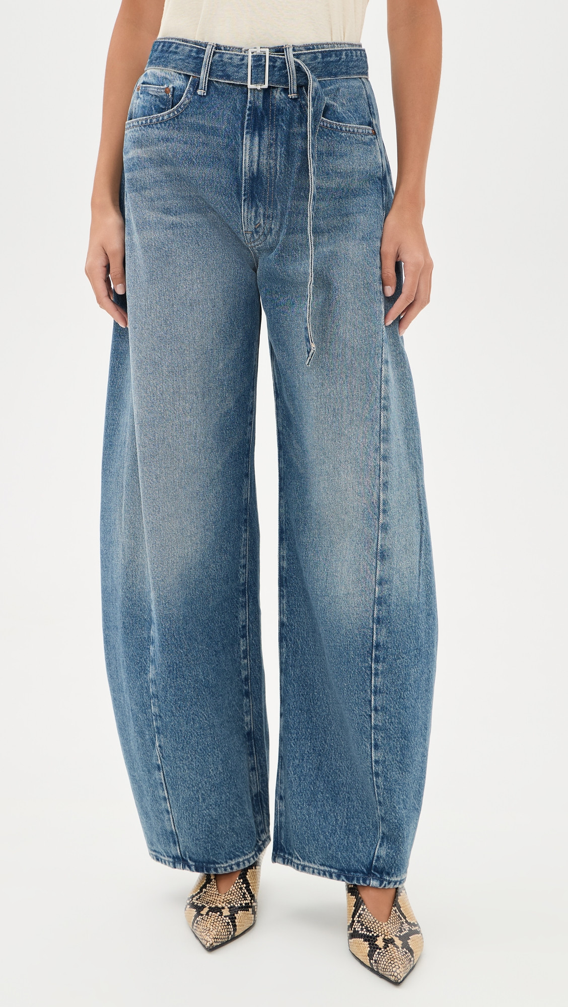 MOTHER The Belted Spoonful Nerdy Barrel Jeans Tootsie 27 | Shopbop