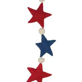 6ft. Red, White & Blue Puffy Star Garland by Celebrate It™ | Michaels Stores