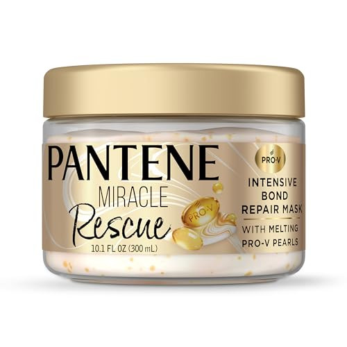 Pantene Miracle Rescue Hair Mask, Intensive Bond Repair with Melting Pro-V Pearls, Melts Away Damage, Builds Bonds, Strengthens Against Damage, Deep Conditioning for Dry Damaged Hair, 10.1 fl oz | Amazon (US)