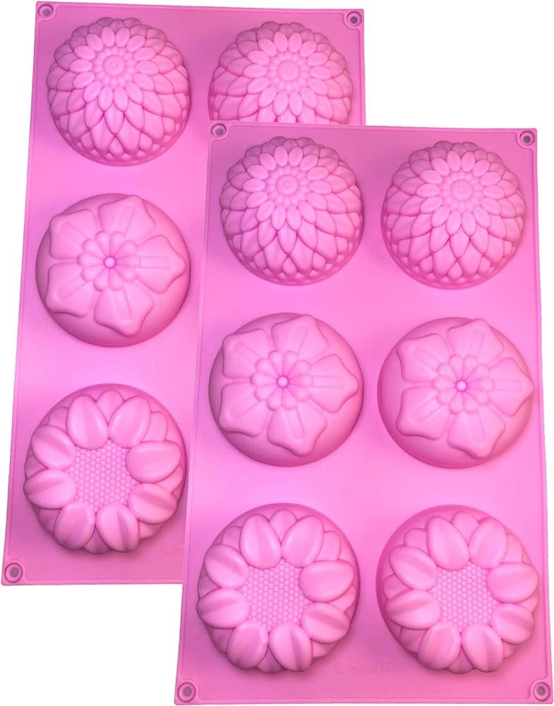 2 pack of SUNFLOWER Flower Chocolate Soap Candy Tray Mold Silicone Party maker | Amazon (US)