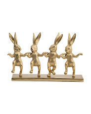 Decorative Aluminum Bunnies Holding Hands | TJ Maxx