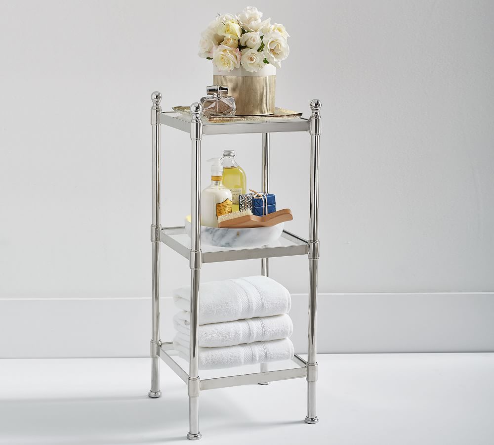 Metal Etagere, Small, Polished Nickel finish | Pottery Barn (US)