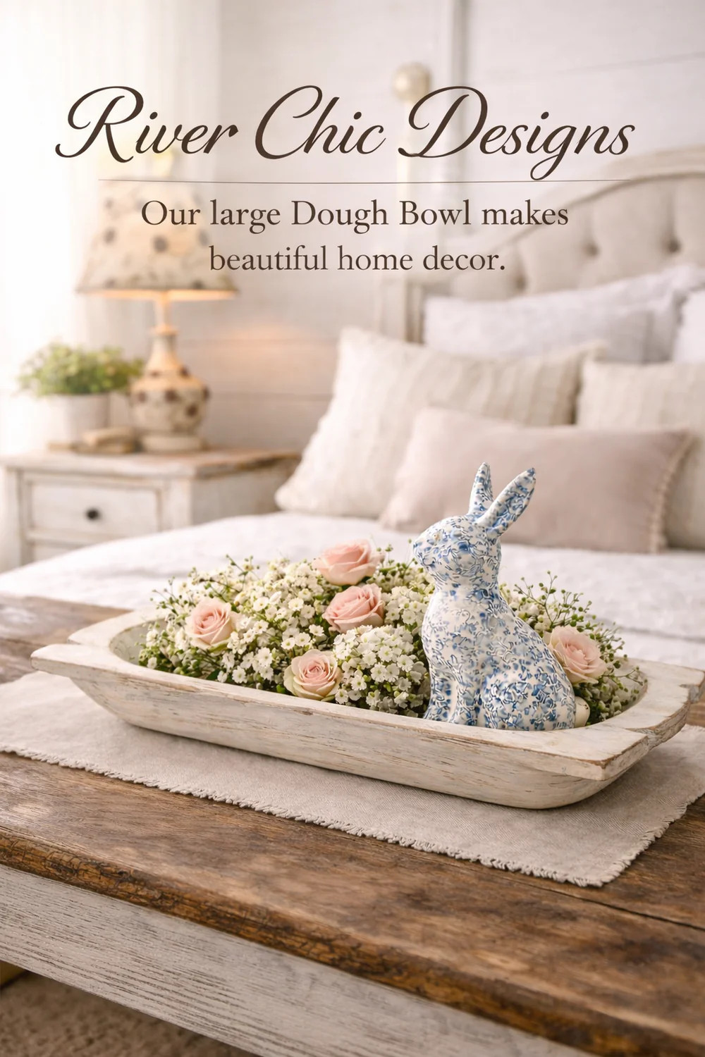 Dough Bowl  - Trencher White | River Chic Designs