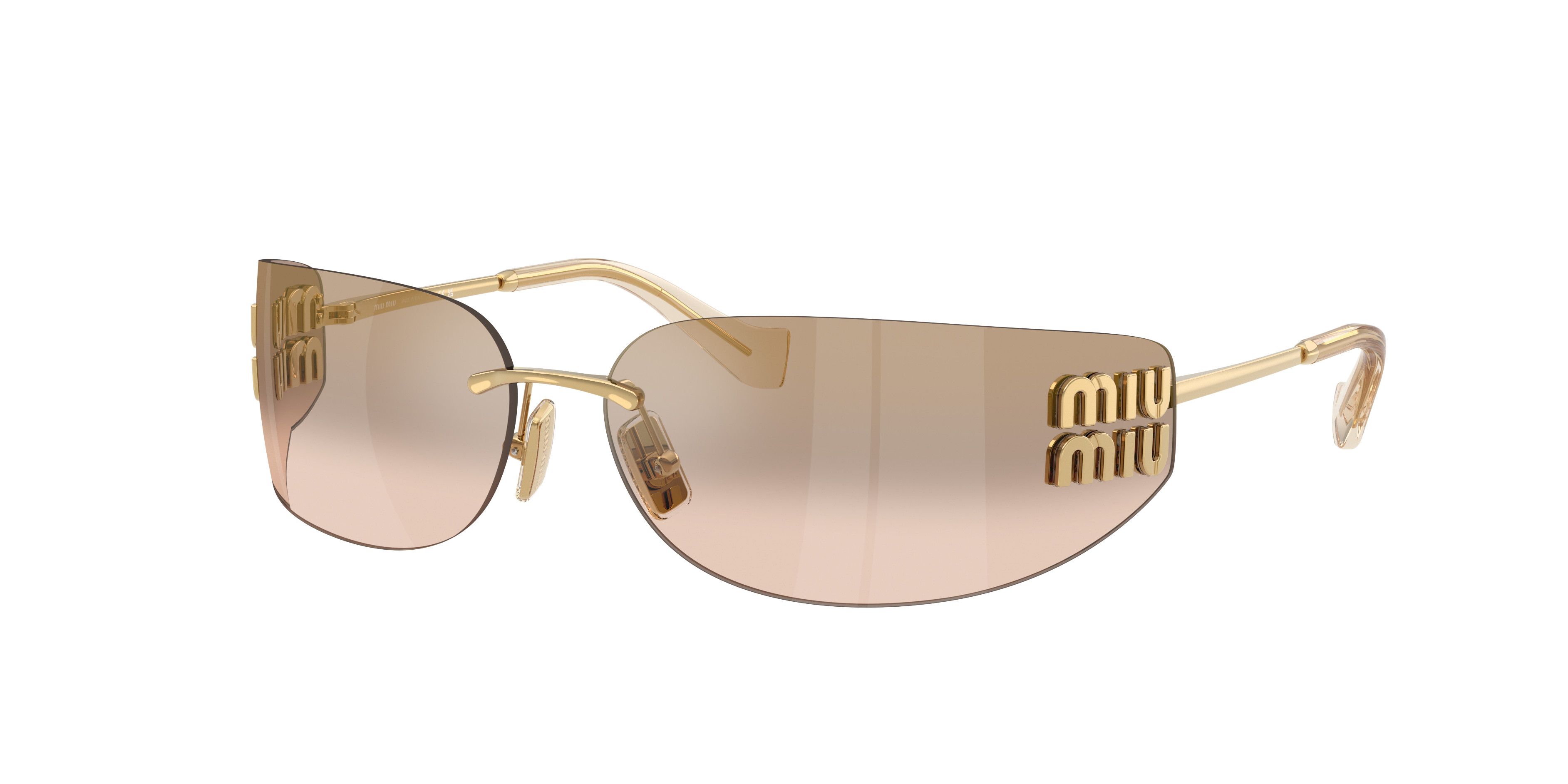 Miu Miu Frau Sunglass MU A51S - Rahmenfarbe: Gold, Linsenfarbe: Bronze Mirrow Gradient | Sunglass Hut EU