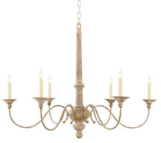 Country Small Chandelier, Belgian White | One Kings Lane