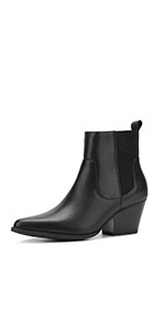 CentroPoint Women's Western Cowboy Cowgirl Boots Fashion Stacked Heel Ankle Boot Pointed Toe Side... | Amazon (US)