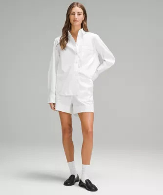 Relaxed-Fit Cotton-Blend Poplin Button-Down Shirt | lululemon (AU)