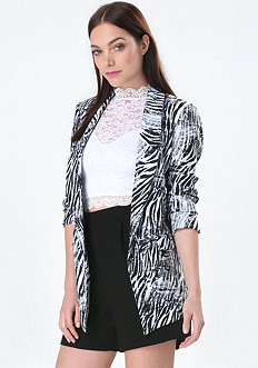 Print Boyfriend Blazer | Bebe (Global)