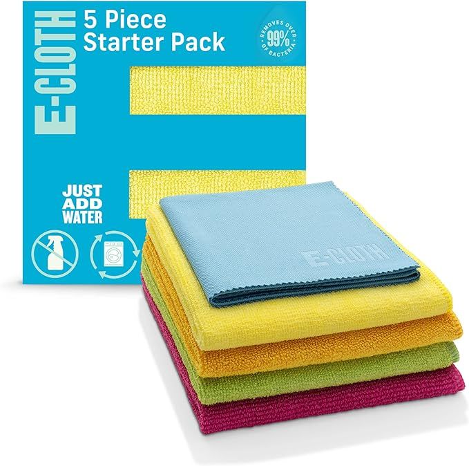 E-Cloth Starter Pack, Premium Microfiber Cleaning Cloths, Great Household Cleaning Tools for Bath... | Amazon (US)