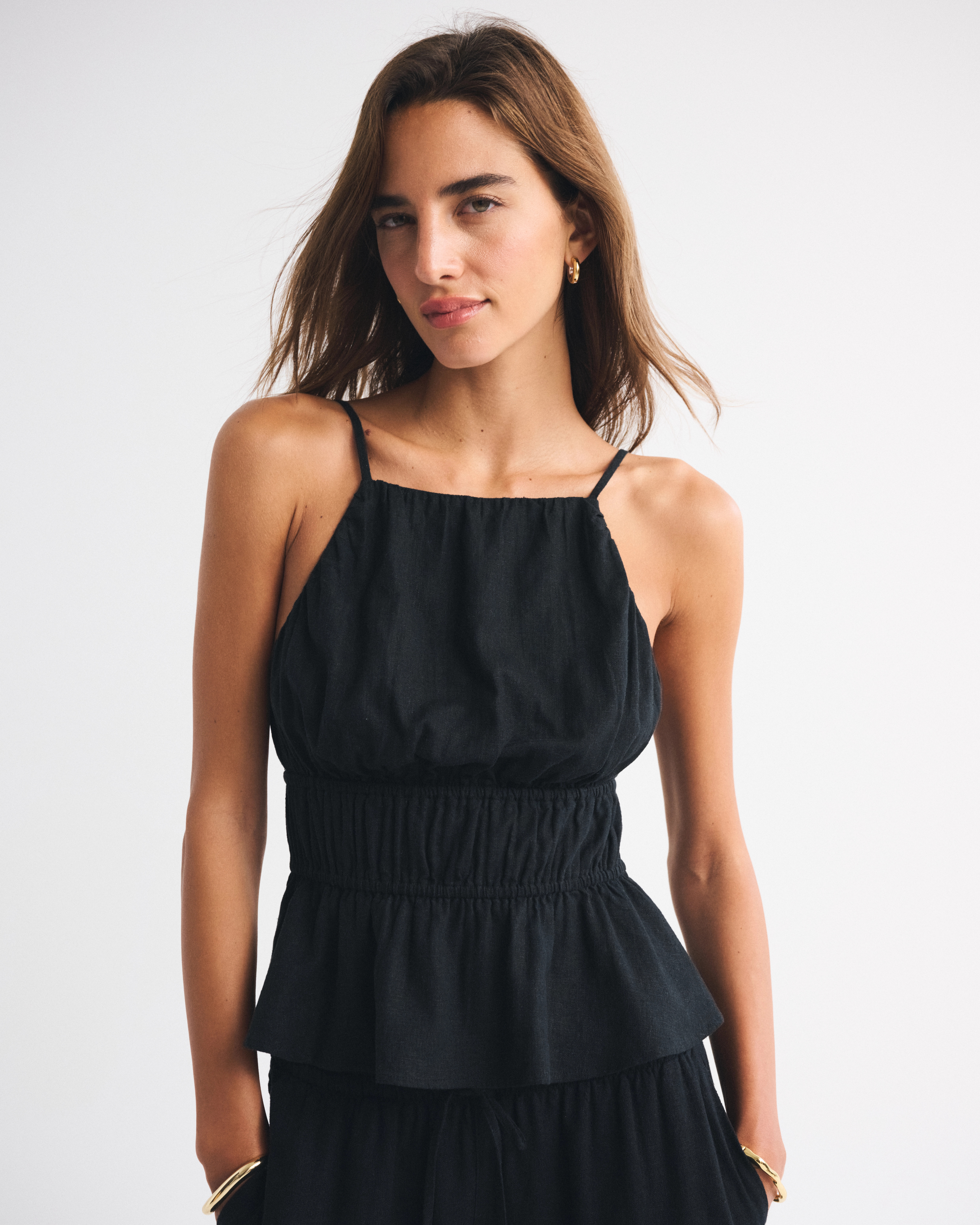 Smocked Halter Top | Abercrombie & Fitch (US)