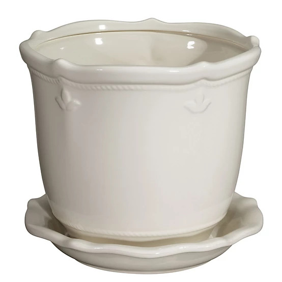 GroundWork  Ceramic Planter, 10 in., White | Tractor Supply