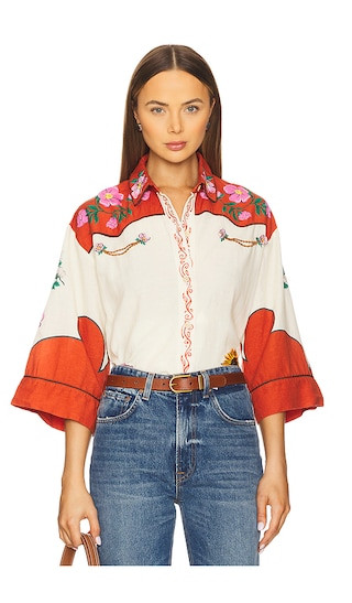 Chrissy Nopal Button Up Shirt in Multicolor | Revolve Clothing (Global)