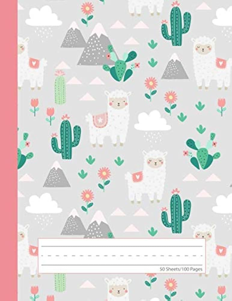 Baby Llama Cactus - Primary Story Journal: Picture Space and Dotted Midline | Grades K-2 School E... | Amazon (US)