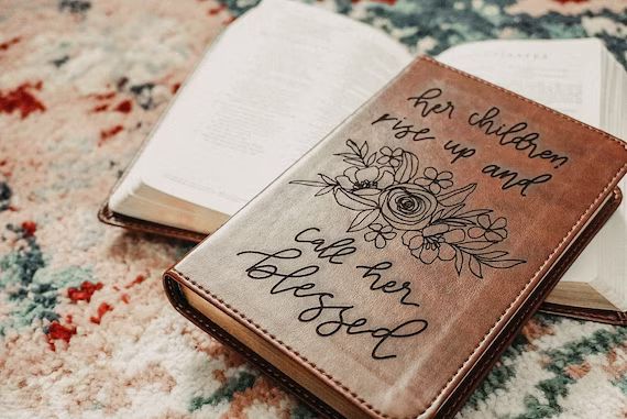 Blessed mama bible | ESV imitation leather bible | compact travel bible | Etsy (US)